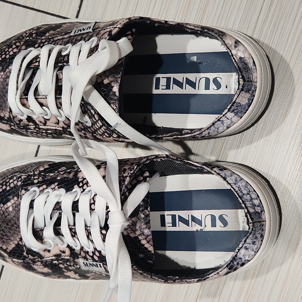 Sunnei Dreamy Python Embossed Leather Slip On Mul… - image 7